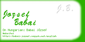 jozsef babai business card